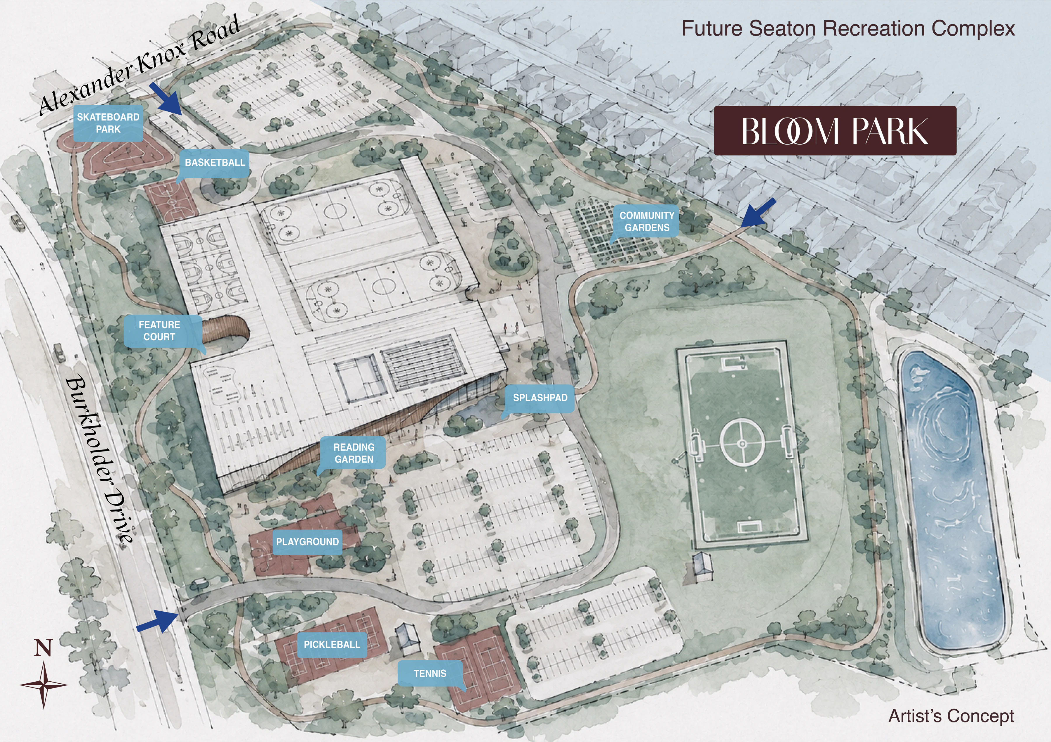 Future Seaton Recreation Complex site plan